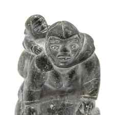 Inuit Carved Soapstone Daniel (Circa 1969) Mother with Ulu Carrying Child picture