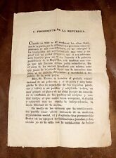 Mexico First President Guadalupe Victoria 1829 Retirement Document picture