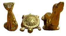 Lot Of 3 Vintage Brass Animals picture