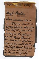 1907 Hand Written First Hand Account describing Oroville California Flood picture