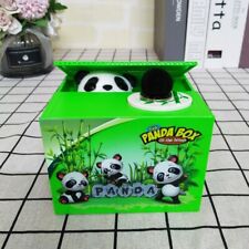 Small Carton Panda Piggy Bank Stealing Money Coin Box Children Birthday Gift picture