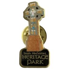 Irish National Heritage Park Celtic Cross Travel Souvenir Pin picture