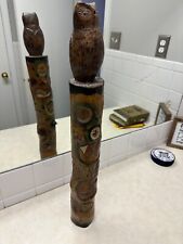 1920's Handcarved Boy Scout Totem Pole picture