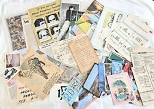 Large Lot Of Vintage Paper/Ephemera Packet Cards, Postcards, Advertising Etc picture