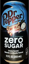 Dr. Pepper Limited Edition Zero Sugar Creamy Coconut New Unopened 1 Can picture
