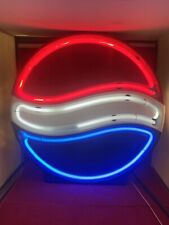 Pepsi Cola Neon Lighted Sign  15 Inch Diameter  picture