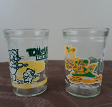 Vintage 1990's Welch's Tom & Jerry Cartoon Promotional Jelly Jar Juice Glasses picture