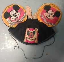 Vintage 1950s 1960s Felt Mickey Mouse Show Mousketeers Ears Cap | Benay Albee picture