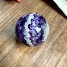 375g Natural Purple Dream Amethyst Quartz Crystal Sphere Healing Ball 12th 64mm picture