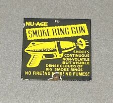 VINTAGE NU-AGE SMOKE RING GUN  PORCELAIN SIGN CAR GAS OIL TRAIN picture