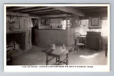 South Sudbury MA-Massachusetts RPPC, Longfellow's Inn, Tap Room Vintage Postcard picture