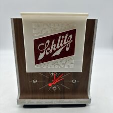 Vintage Schlitz Lighted Table Top Clock  Beer Clock Bartop. AS IS picture