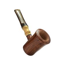 Briar smoking tobacco pipe Exclusive unique poker shape with Bamboo Artisan bowl picture