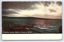 Postcard Rangeley Lakes Maine Sunset at Bemis ME c.1906 picture