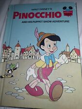 Vintage 1973 Walt Disney's Pinocchio and His Puppet Show Adventure Story Book picture