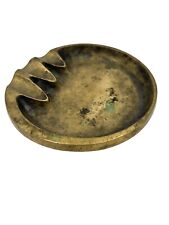 Mid-century Modernist Solid Brass Ashtray Vintage picture