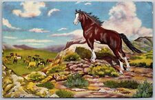 Freedom Cowboy Artist L.H. Dude Larsen 1943 Postcard Horse  picture