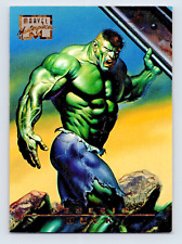 Fleer 1996 Marvel Masterpieces Genesis #97 Hulk Trading Card MCU Boris Avengers picture