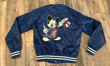 Vintage 80's Chalk Line Disney All American Mickey Mouse Satin Jacket Men's M picture
