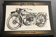 #12 1929 OHV Single - Vintage Harley-Davidson Series 1 Collector's Trading Card picture