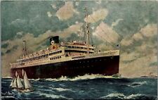 1920s MOORE-McCORMACK LINES STEAMSHIP NEW YORK BRAZIL SIGNED POSTCARD 20-280 picture