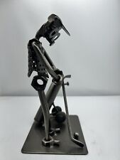 Vintage Metal GOLF PLAYER Sculpture NUTS AND BOLTS picture