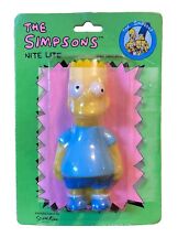 New Vintage 1990 The Simpsons Nite Lite Bart Simpson Soft Glow Night Light Blue picture