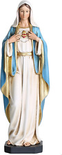 Catholic Immaculate Heart of Mary Statue, 10 Inches H Blessed Virgin Mary Mother picture