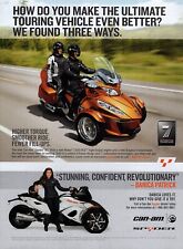 2014 Can-Am Spyder RT Trike Motorcycle Danica Patrick Original Color Print Ad  picture