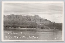 RPPC River Bend Hot Springs New Mexico Turtle Back Mountain c1940 Photo Postcard picture