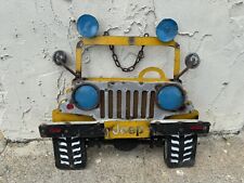 Large Vtg.. Folk art JEEP CJ Sign Neat LOOK picture