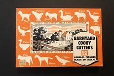 Vintage Barnyard Cooky Metal Cutters Farm Animals Cow Horse Dog Baking Cookie picture