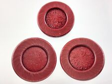 Vintage Molded Floral Pattern Plastic Garment Button Size 1.7in Set Of 3 951A picture