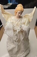 Beautiful Christmas Light Up Treetopper Nice Porcelain Woman 20d Vintage picture