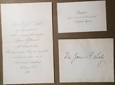 1887 Marriage: wedding and reception invitations: Richard Nixon and Agnes Dolph picture