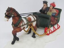 Santa's Workbench, Resin Horse and Carriage Figurine. picture