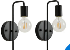 1 Pair Wall Lamp Sconces Light, 11'' Height, Black, bulbs are not included picture