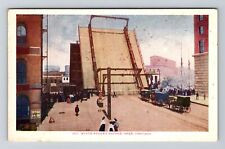 Chicago IL-Illinois, State Street Bridge, Antique Vintage Souvenir Postcard picture