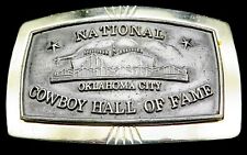 National Cowboy Hall Of Fame Oklahoma City Nickel Silver Vintage Belt Buckle picture