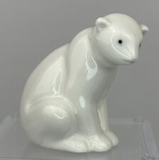 Lladro NAO White Polar Bear Figurine Sitting Handmade in Spain Daisa 1983 MINT picture