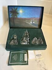 Marquis by Waterford Crystal The Sheperds & Their Flock 3 pc. Nativity Set NIB picture