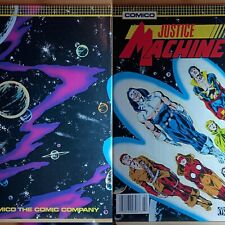 1987 Comico Comics Justice Machine 2 Mike Gustovich Wraparound Cover Artist F/S picture