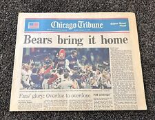 Chicago Tribune January 27, 1986 Super Bowl Bears Complete Newspaper picture