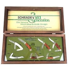 Vintage Schrade 3rd Generation Knife Set Complete USA With Box picture
