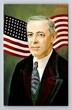 President Woodrow Wilson, Portrait, People, Vintage Souvenir Postcard picture
