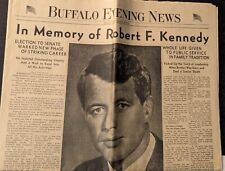 *VINTAGE JUNE 6, 1968 BUFFALO EVENING  NEWS ROBERT F. KENNEDY MEMORIAL EDITION* picture