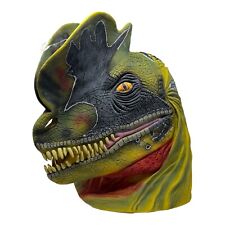 VINTAGE 1990s JURASSIC PARK SPITTER FULL HEAD HALLOWEEN MASK - NEW without TAGS picture