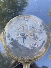 Vintage Griswold No 3 Small Block Logo 709J I Erie, PA Flat CI Skillet Pan picture