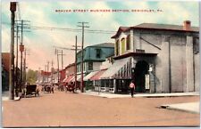 Sewickley PA Beaver Street Business Section Shops Cars c.1910 Vintage Postcard picture