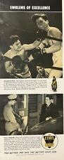 Rare 1941 Original Vintage Ethyl Gold Gloves Boxing Sports Advertisement Ad picture